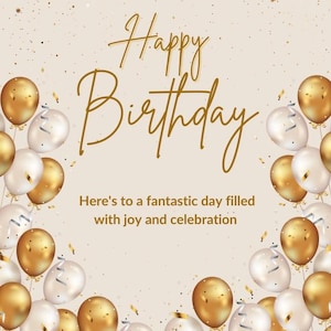 Personalisierte digitale Grußkarte | Happy_Birthday_Card_Classic_Gold_Design