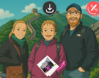 Custom Ghibli-Style Anime Portrait from Photo (Digital Download)