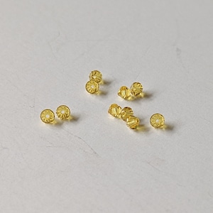 Swarovski Crystal 4mm Bicone, Packs of 10, Color Light Topaz 226, Xilion Crystal Beads, Gold Yellow Crystal Beads