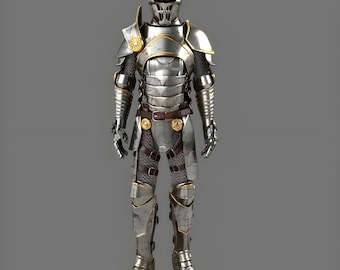 Handmade Medieval Knight Full Body Armor Suit: Steel LARP Cosplay Gear