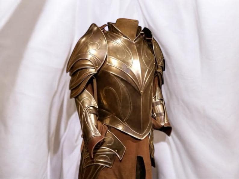 Medieval Fantasy Half Body Armor | Knight Chest Plate And Shoulder Guard for LARP & Cosplay