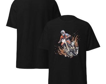 T-shirt con design da motociclista da cross, abbigliamento da motocross personalizzato, maglietta da motociclista fuoristrada, maglietta da motociclista per sport estremi, regalo personalizzato per motociclista