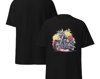 Vintage Custom Chopper Motorcycle T-Shirt Design, Custom Biker Apparel, Classic Chopper Rider Tee, Retro Motorcycle Shirt