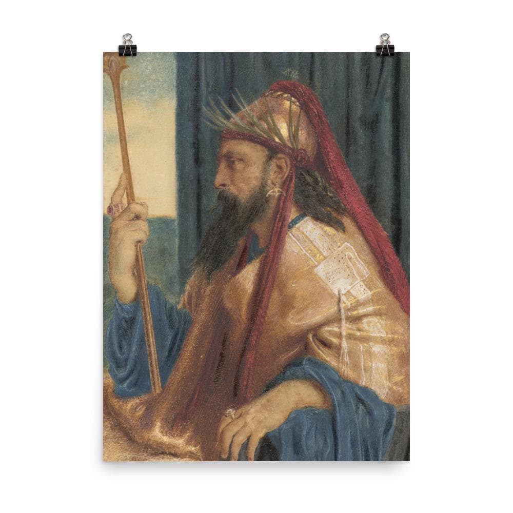Poster Le roi Salomon par Siméon Solomon mat
