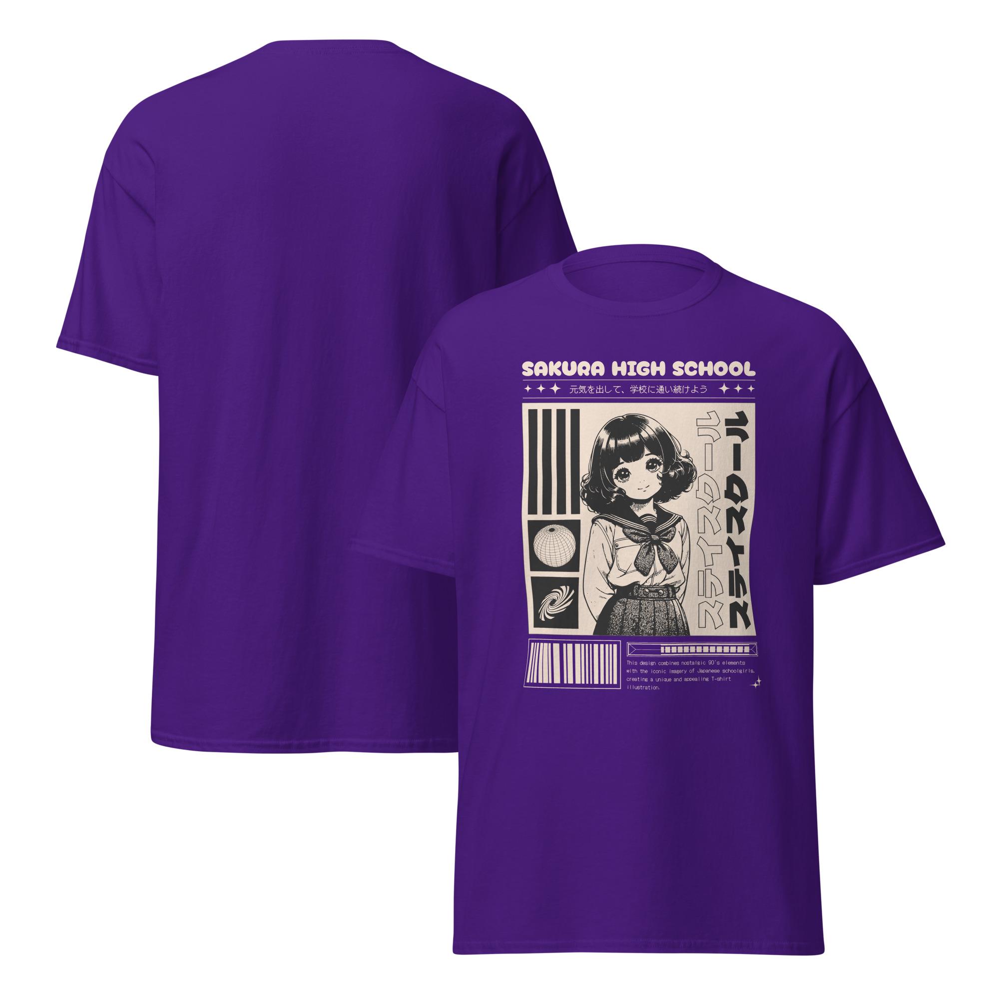 Sakura High School - Vintage Anime Girl T-shirt - Etsy