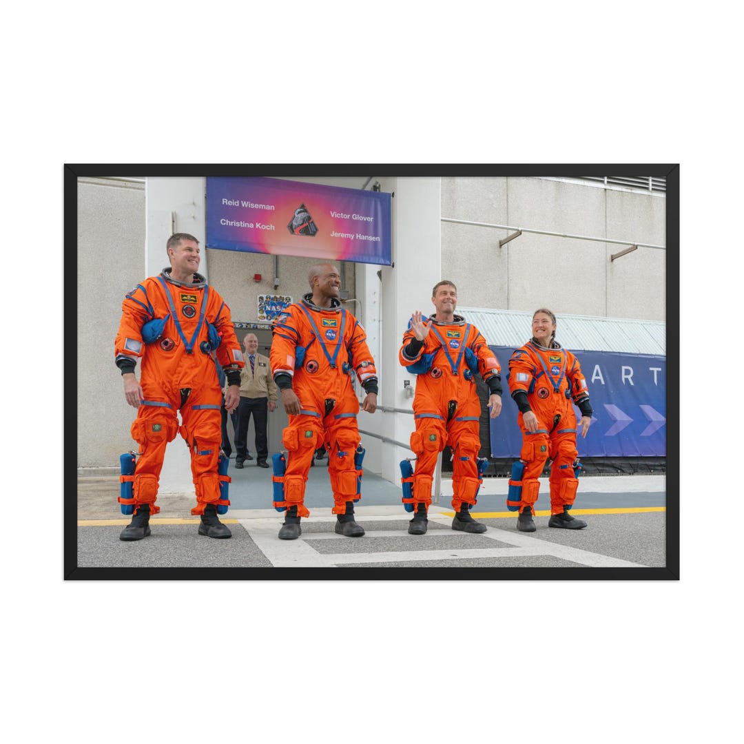 Artemis II Launch Crew Walkout Before Launch Framed Poster - Etsy UK