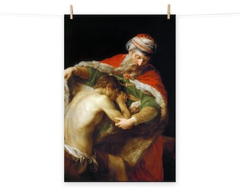 Póster mate de El regreso del hijo pródigo de Pompeo Batoni