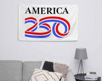 Bandera de pared del Semiquinto Centenario de Estados Unidos 250