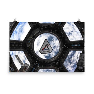 Póster mate de la cúpula de la Estación Espacial Internacional Artemis Patch