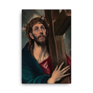 Cristo porta la croce su tela