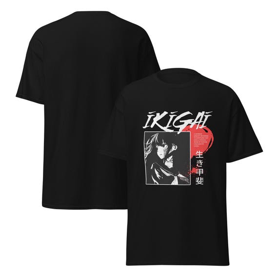 Ikigai Japanese Concept T-shirt, Purpose of Life Anime Aesthetic