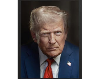 ドナルド・トランプ大統領の最新公式ポートレート（サイン入り）額入り