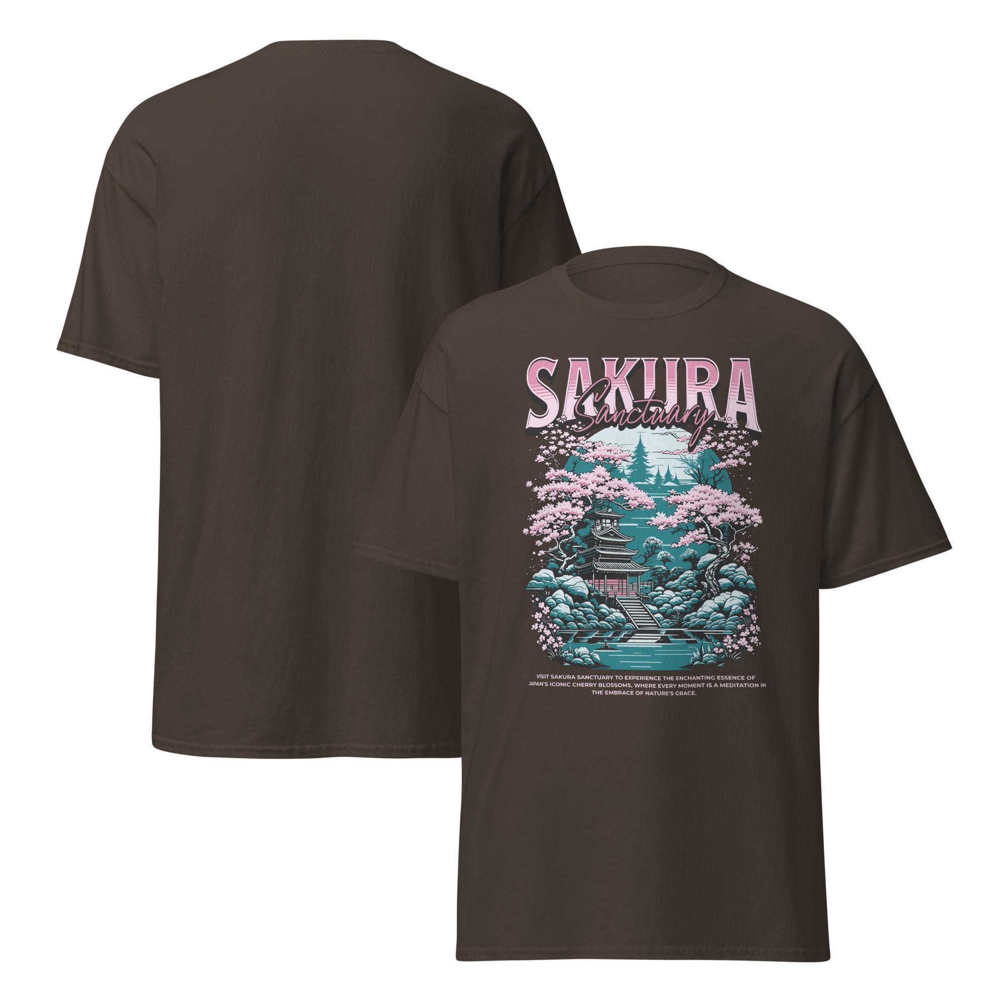 ヤンチェオンテンバール　SAKURA Tシャツ Sakura Sanctuary T-shirt, Tranquil Japanese Garden Tee, Cherry