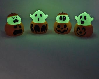 Geist in Kürbis Glow IN THE DARK 3D Gedruckt Fidget Clicker Clicky