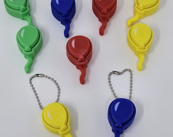 Balloon 3D Printed Clicky Clicker Fidget Keychains