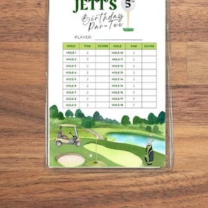 Mini-Golf/ Golf Birthday Party Scorecard (Instant Digital Download)