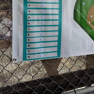 Batting Lineup Banner/ Baseball Dugout Sign for Little League, Travel Baseball, High School Baseball, Customize w/ Team Logo (Digital File)