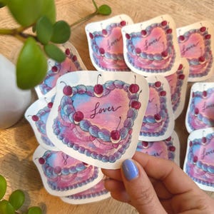 Adesivo impermeabile Taylor Swift Lover, adesivo impermeabile per torta retrò Lover, adesivo carino Swiftie, adesivo per torta retrò