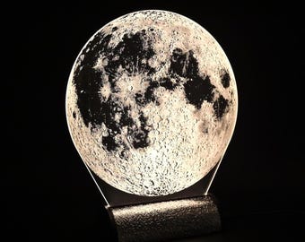 Full Moon Lamp | Dimmable Lunar LED, Bedside Night Light