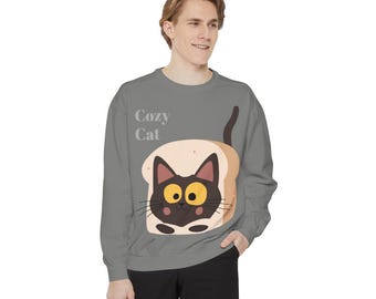 Cozy Cat Sweatshirt for Cat Lovers | Cute Feline Graphic Hoodie | Soft & Comfortable Cat-Themed Apparel | Perfect Gift for Cat Enthusiasts