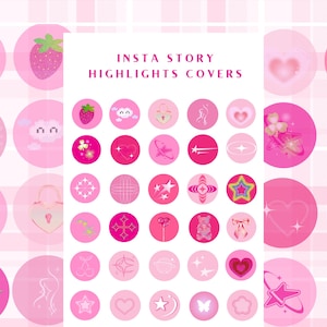 DOWNLOADABLE 30 Pink Y2k Instagram Highlights, Pink Y2k Instagram Highlight Icon,Y2k Instagram Highlight Cover,Aesthetic IG Story Highlights