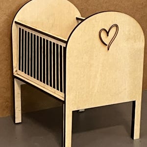 The Baby Crib Scale 1:12 Laser Cut Pattern Electronic File PM034