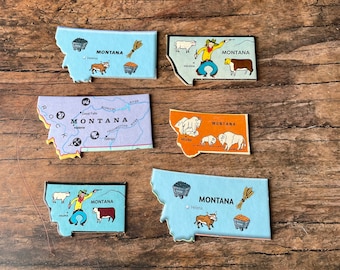 Vintage State Puzzle pieces, lot