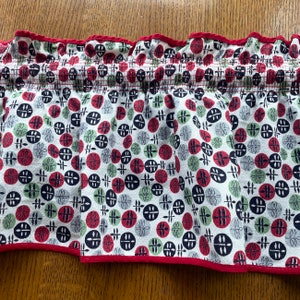 Vintage Print Kitchen Curtains, Valance, cafe, barkcloth