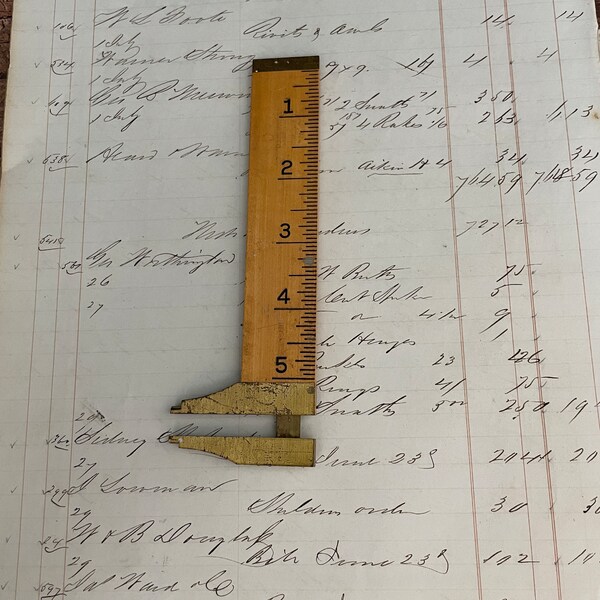 Vintage Wooden Ruler - Etsy