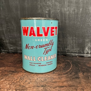 Vintage 1940s Nevr-dull Magic Wadding Polish Red White Blue Tin Cleaning  Polishing Vintage Household Cleaner 
