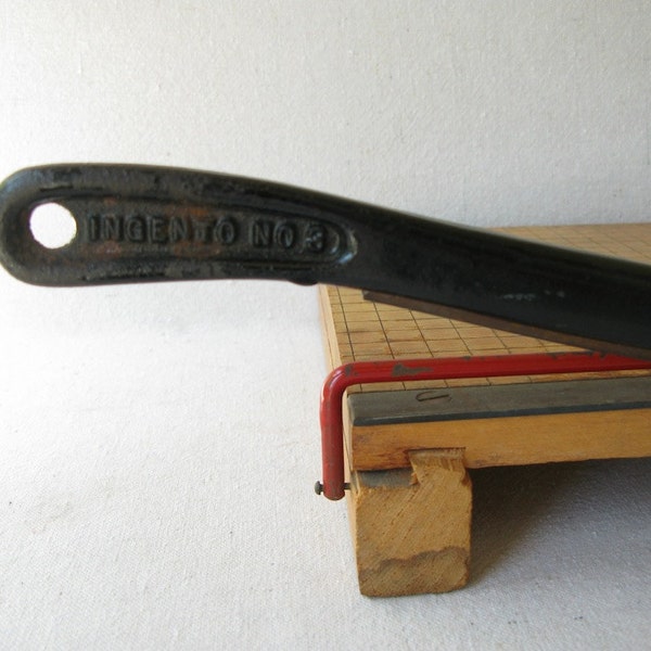 Vintage Paper Cutter Wood