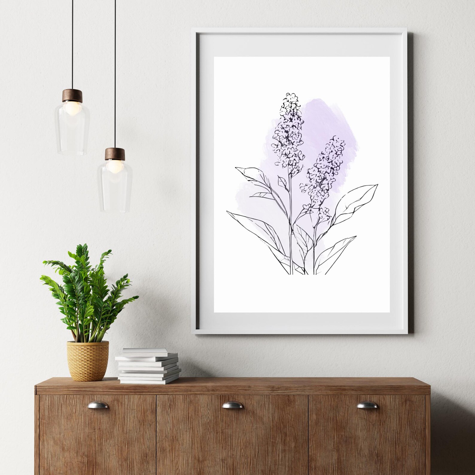 Minimalist Floral Line Art Print Set Wall Decor Modern Abstract Flower ...
