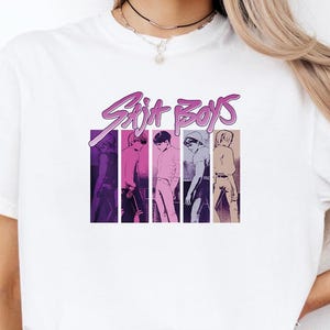 Saja Boys Shirt Kpop Demon Hunters Tshirt Demon Hunters Merch Kpop Huntrix Pin shirt Saja Boys Fan Gifts Comfort Colors