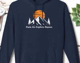 Adventure Hoodie - Unisex Cotton Blend, Outdoor Travel