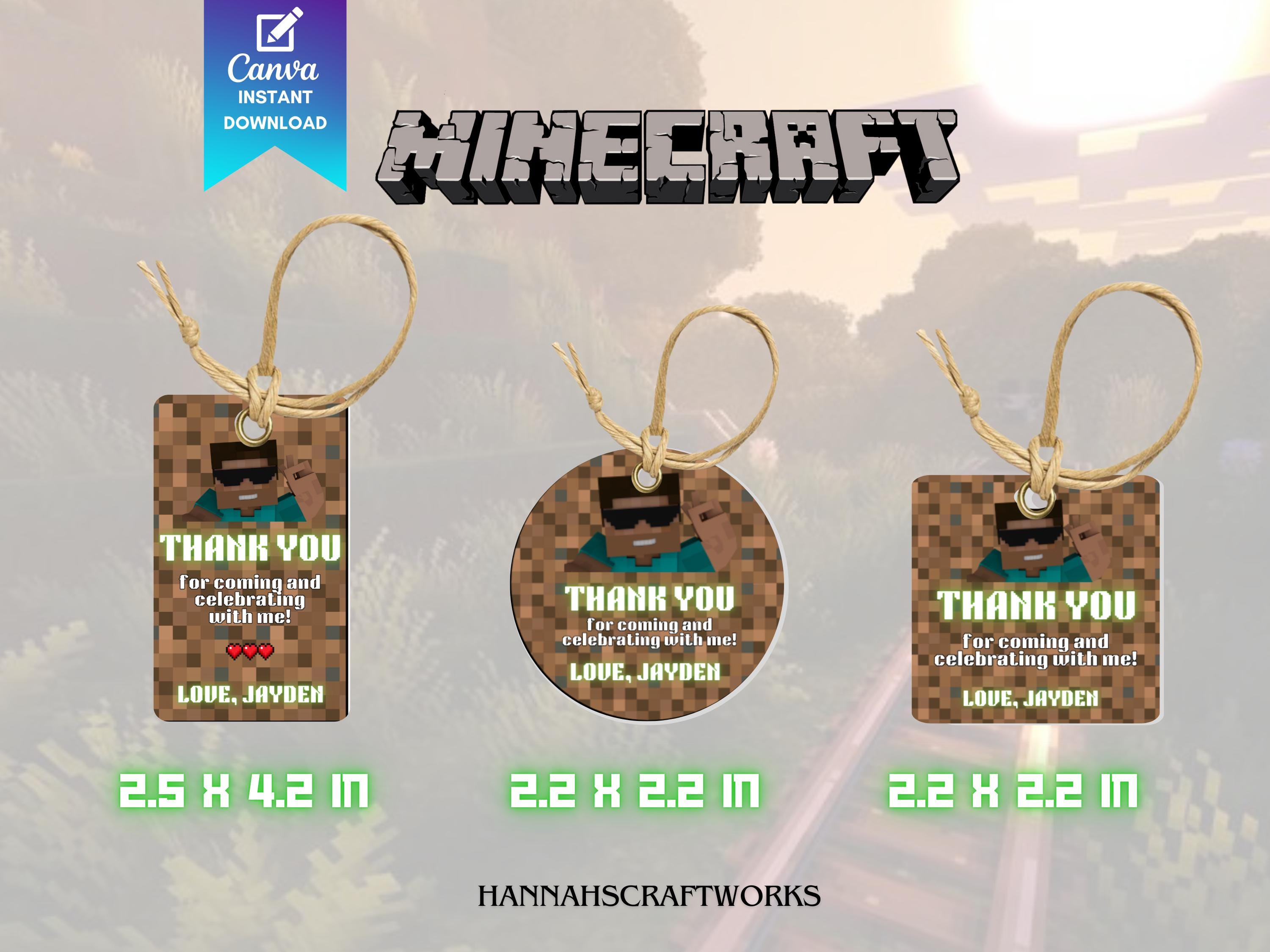 Pixel Style Thank You Tags