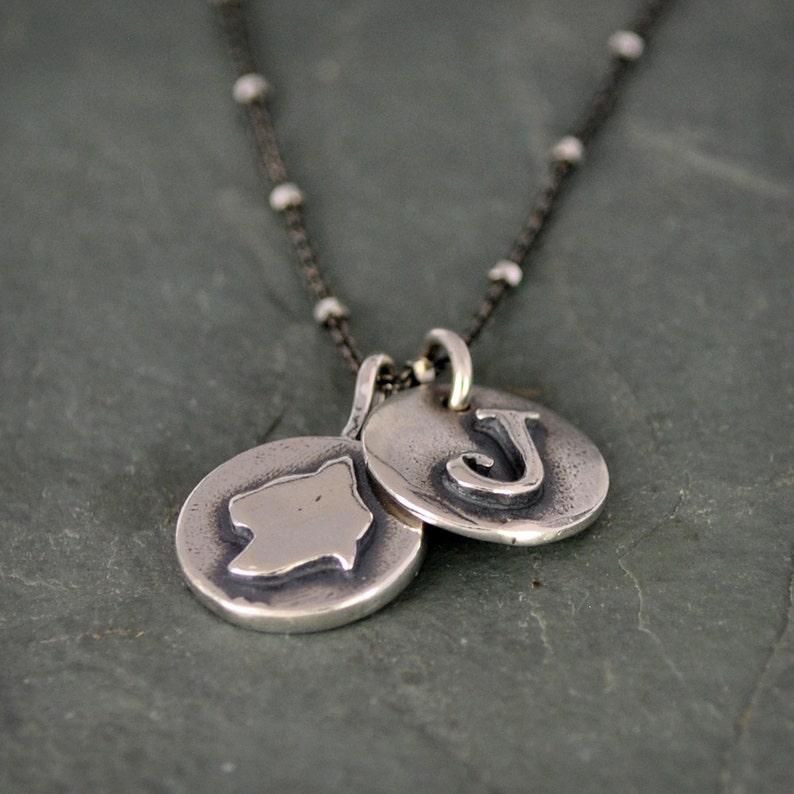 Sterling Silver Cat Charm Kitty Necklace Doubled Sided Charm Etsy