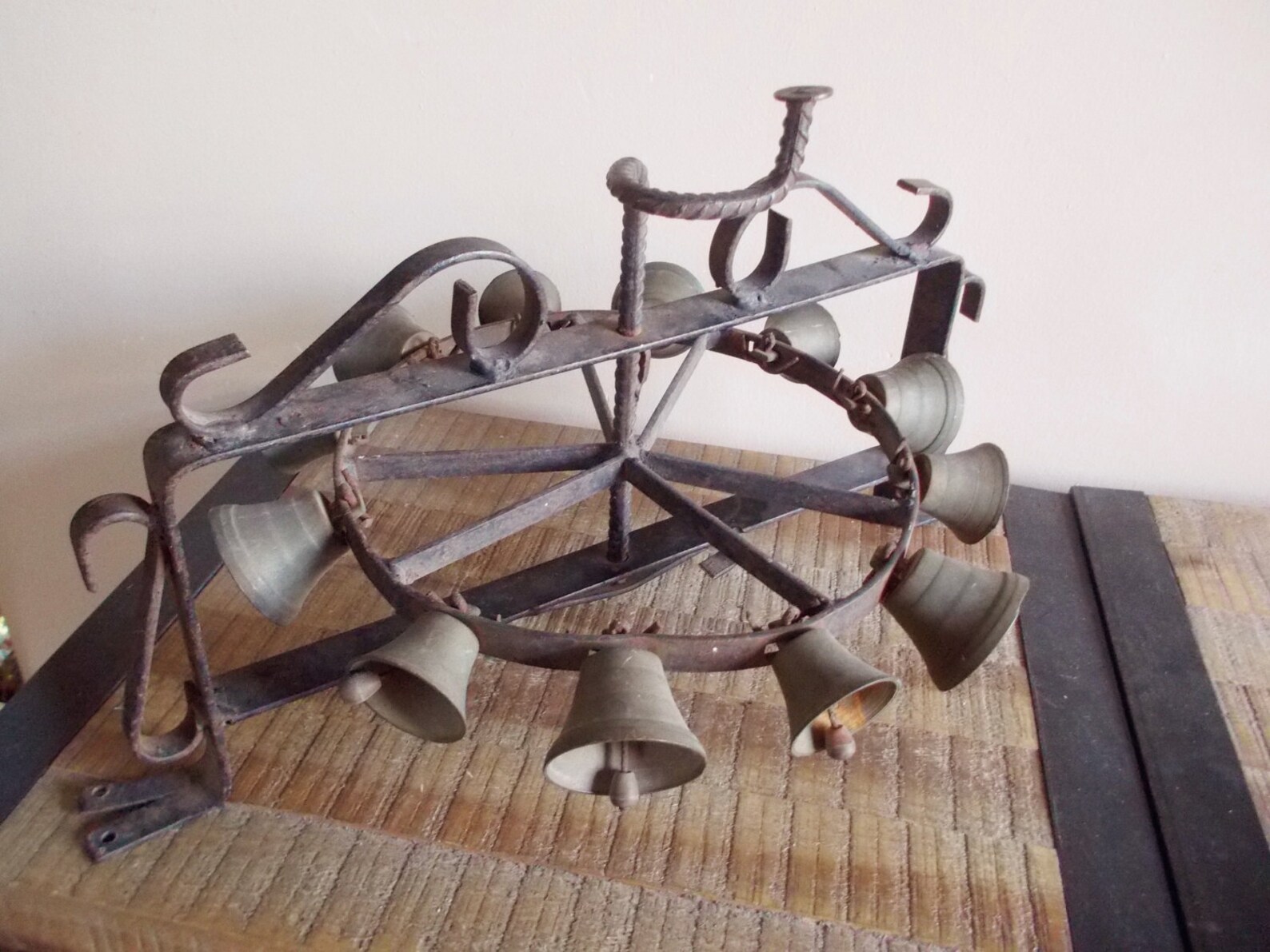 Antique Rotating Wrought Iron Door Bells/ Chimes Etsy