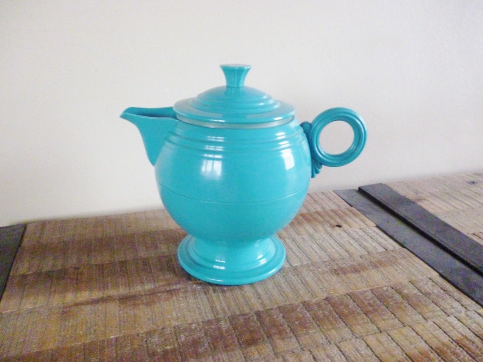 Vintage Fiesta Turquoise Plastic & Stainless Thermal Teapot or Etsy