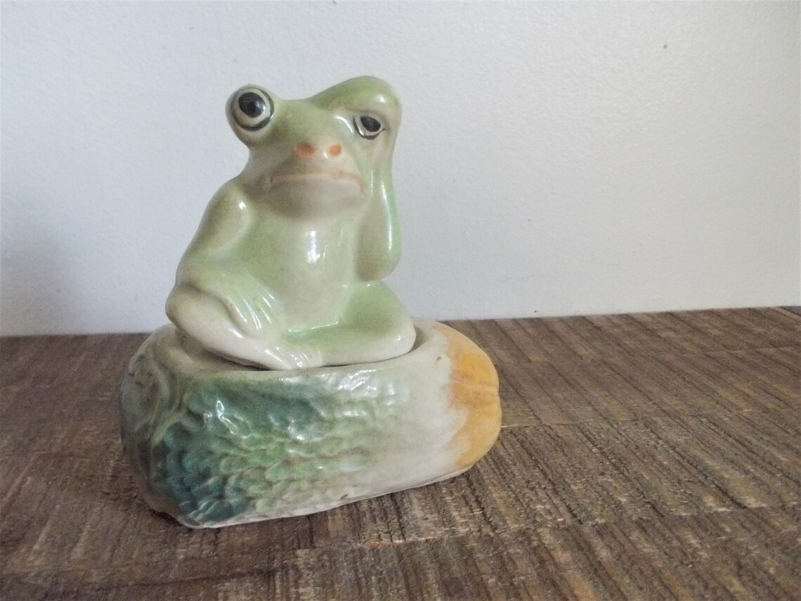 Vintage Ceramic Frog Salt and Pepper Shakers Etsy