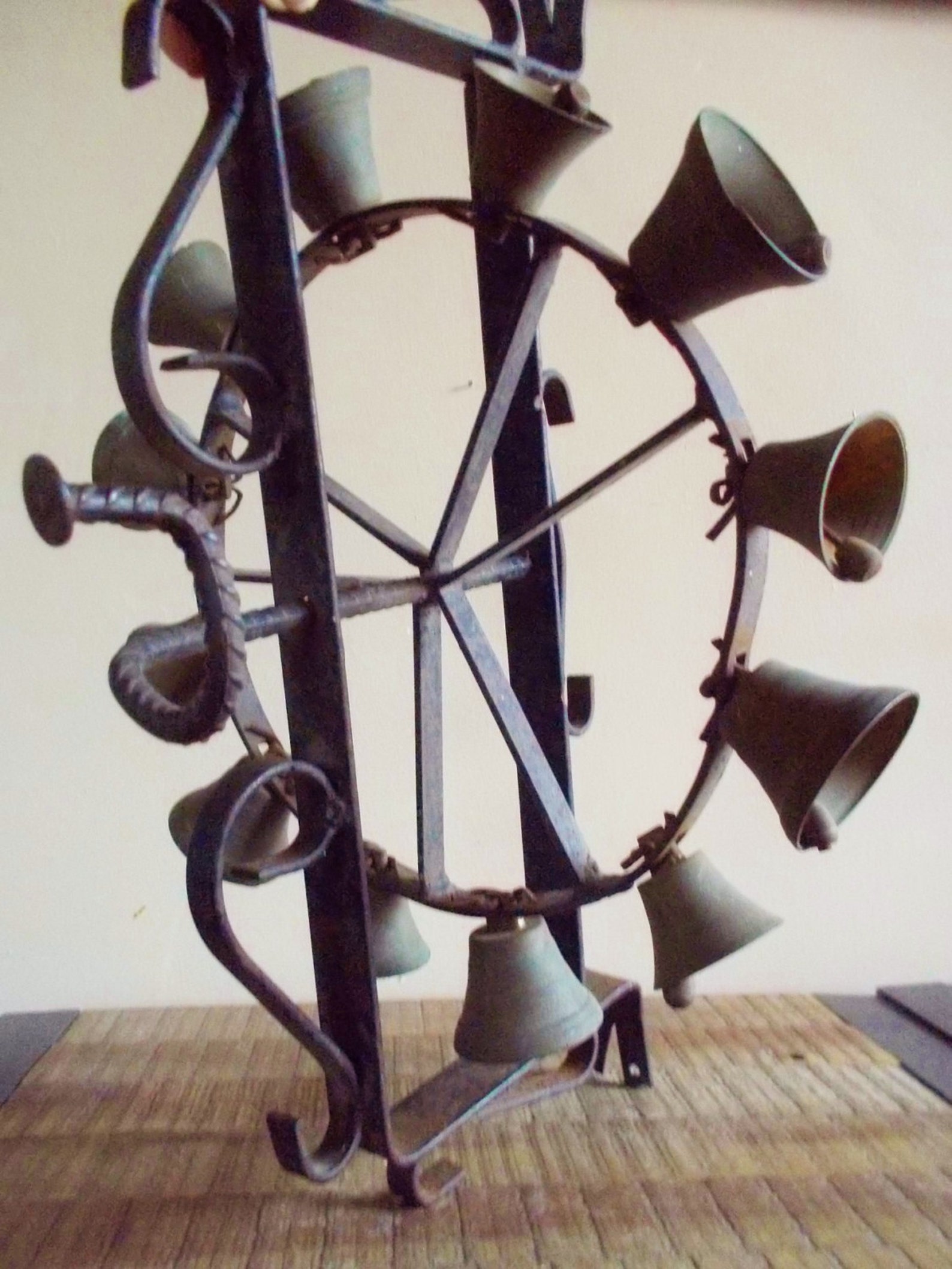 Antique Rotating Wrought Iron Door Bells/ Chimes Etsy