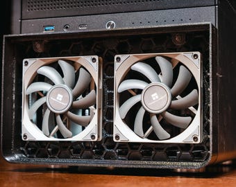 Support de refroidissement pour ventilateur avant Jonsbo N3 - Double support de ventilateur de 92 mm (90 mm)