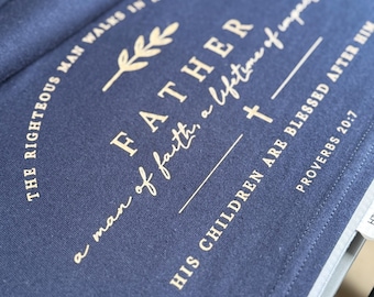 Camiseta personalizable con versículo bíblico para padres