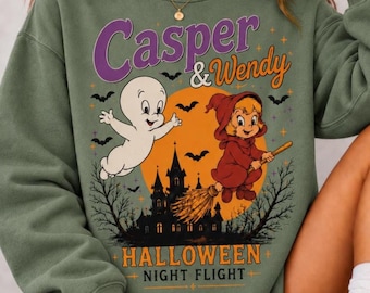 Comfort Colors®, Casper Movie Sweatshirt,  Vintage Halloween Retro Spooky Season Fall Ghost Shirt