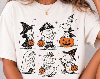 Comfort Colors®, Pumpkin Trick or Treat T-Shirt,  Vintage Jack O Lantern Spooky Halloween Shirt