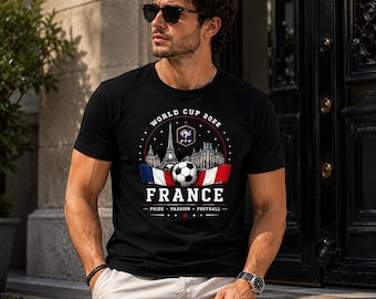 Camiseta de fútbol de Francia para el Mundial 2026, ropa para aficionados al fútbol francés, camiseta con estampado de la Torre Eiffel.