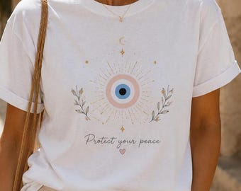Comfort Colors Turkish Evil Eye Shirt, Witchy T-Shirt, Mystical Occult Tee