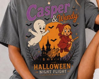 Comfort Colors®, Casper & Wendy Movie T-Shirt,  Vintage Halloween Ghost Shirt