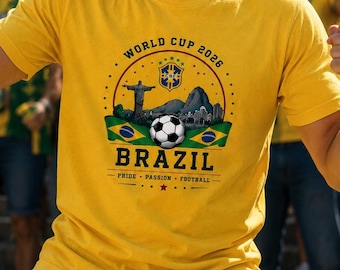Camiseta de aficionado al fútbol del Mundial de Brasil 2026, camiseta gráfica de Cristo Redentor