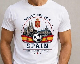 Camiseta de fútbol para aficionados del Mundial de España 2026, ropa de fútbol.