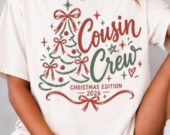 Cousin Crew T-Shirts, Family Christmas Shirt,  Matching Christmas 2026 Tee
